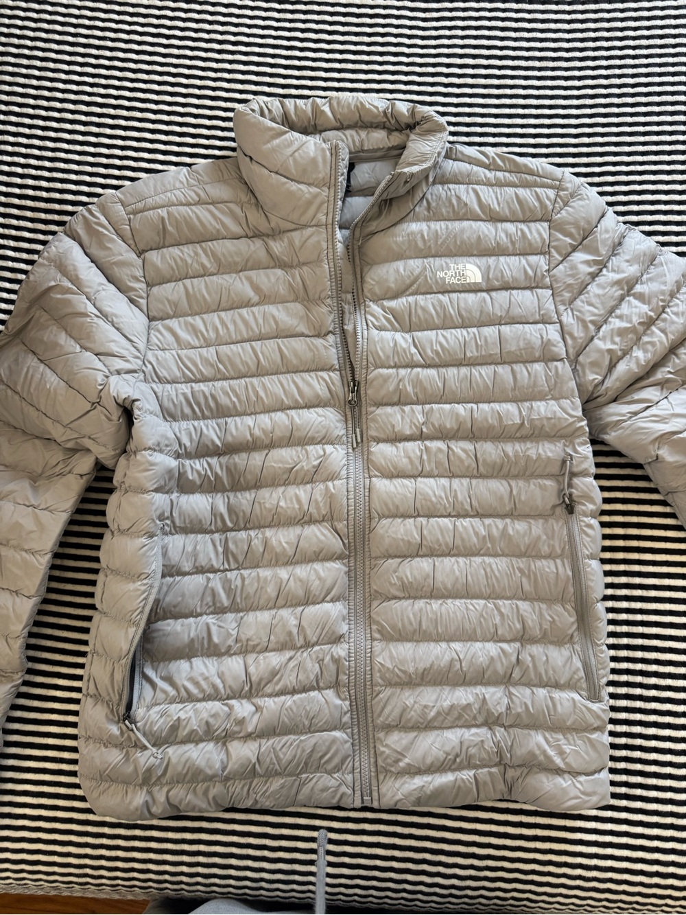 The North Face Men's ThermoBall Jacket in a light gray